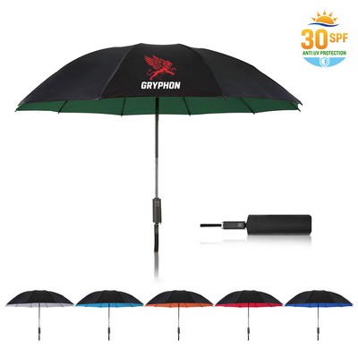 Durable Two-Tone Inverted Folding Umbrella